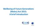 Wellbeing of Future Generations (Wales) Act 2015: A brief introduction.