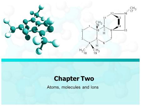 Chapter Two Atoms, molecules and Ions. Chapter Two / Atoms, molecules and Ions Chemical Formula Molecular FormulaEmpirical Formula It’s a formula shows.