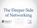 The Deeper Side of Networking Brett Bruner Director of Persistence & Retention Fort Hays State University (KS) Re’Shanda Grace-Bridges Director of New.