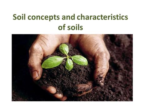 Soil concepts and characteristics of soils. INTRODUCTION Soil - covers most of the earth’s land surface Soil - natural medium for the growth of plants.