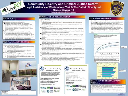 Printed by www.postersession.com Community Re-entry and Criminal Justice Reform Legal Assistance of Western New York & The Ontario County Jail Morgan Stevens.