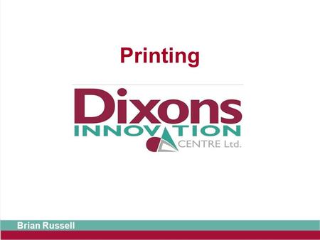 Printing Brian Russell. Exam expectations Paper/card is the compulsory material so always expect questions in exam to relate to this topic. Questions.