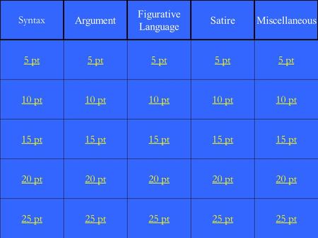 1 10 pt 15 pt 20 pt 25 pt 5 pt 10 pt 15 pt 20 pt 25 pt 5 pt 10 pt 15 pt 20 pt 25 pt 5 pt 10 pt 15 pt 20 pt 25 pt 5 pt 10 pt 15 pt 20 pt 25 pt 5 pt Syntax.