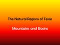 The Natural Regions of Texas