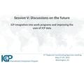 2 nd Regional Coordinating Agencies meeting May 27-29, 2015 Washington, DC Session V: Discussions on the future ICP integration into work programs and.