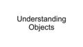 Understanding Objects. value Example: txtFirstName. The dot notation is the key that opens the door to the house. Properties room Methods room Events.