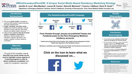 References Results #thenumbers Conclusions #summingitup 1.Scott KR, et al. Integration of social media in emergency medicine residency curriculum. Ann.