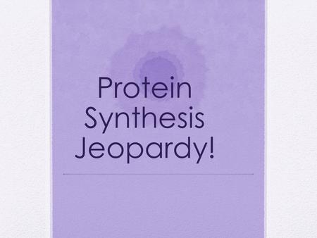 Protein Synthesis Jeopardy!. During translation, what molecule brings amino acids to the ribosome? A. rRNArRNA B. tRNAtRNA C. EnzymesEnzymes D. mRNAmRNA.