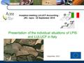 Presentation of the individual situations of LPIS and LULUCF in Italy Setpember 2015 Inception meeting LULUCF Accounting - JRC, Ispra - 22 September 2015.