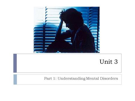 Part 1: Understanding Mental Disorders