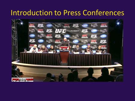 Introduction to Press Conferences. What are press and media conferences? Press conferences (also known as news conferences) are occasions when someone.