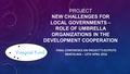 PROJECT NEW CHALLENGES FOR LOCAL GOVERNMENTS – ROLE OF UMBRELLA ORGANIZATIONS IN THE DEVELOPMENT COOPERATION FINAL CONFERENCE ON PROJECT’S OUTPUTS BRATISLAVA.