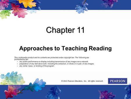 Approaches to Teaching Reading