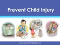 Www.preventchildinjury.ca Prevent Child Injury. www.preventchildinjury.ca Main Outcomes for Training Others Broad understanding of injuries in Ontario.