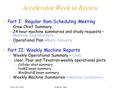 Friday, Feb 12, 2010 Accelerator Status1 Accelerator Week in Review Part I: Regular 9am Scheduling Meeting –Crew Chief Summary –24 hour machine summaries.