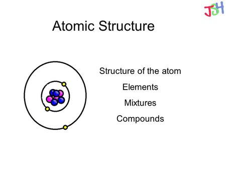 Atomic Structure Structure of the atom Elements Mixtures Compounds.