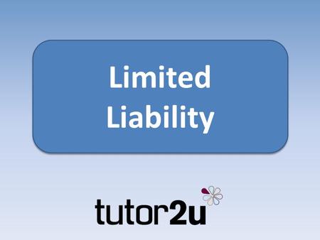 Limited Liability Limited Liability. Choosing the best legal structure There are several choices of business structure for a start-up Setting up a new.