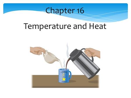 Chapter 16 Temperature and Heat.  Definition of heat: Heat is the energy transferred between objects because of a temperature difference.  Objects are.