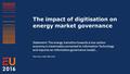 The impact of digitisation on energy market governance