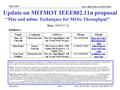 Doc.: IEEE 802.11-05/0735r0 Submission July 2005 Marc de Courville - Motorola, John Benko - FTSlide 1 Update on MITMOT IEEE802.11n proposal Notice: This.