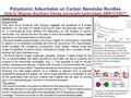 Polyatomic Adsorbates on Carbon Nanotube Bundles Aldo D. Migone, Southern Illinois University Carbondale, DMR 0705077 Intellectual merit: Experimental.