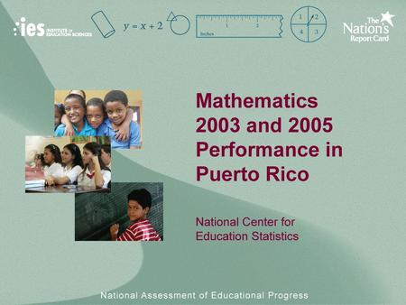 1. 2 National Assessment of Educational Progress (NAEP) Survey of academic achievement for the nation and the states Assesses various subjects at grades.