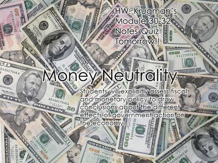 FRQ HW Answers: 1. a. 10% b. i. $100 (loans  $900) ii. $76,000 iii. M1 does not change iv. $500 v. $81,000 c. MD  =  IR N i. P   ii. AD  iii. N.