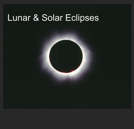 Lunar & Solar Eclipses. The moon's orbit around Earth is slightly tilted with respect to the orbit around the sun. As a result, the moon travels above.