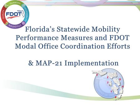 Statewide Mobility Performance Measures Team Purpose Consensus on approach and measures.