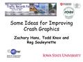 Some Ideas for Improving Crash Graphics Zachary Hans, Todd Knox and Reg Souleyrette.