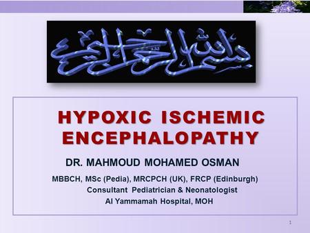 HYPOXIC ISCHEMIC ENCEPHALOPATHY