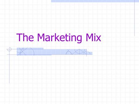 The Marketing Mix. Marketing Mix Most famous phrase in marketing Sometimes known as the ‘four Ps' The marketing mix consists of price, place, product.