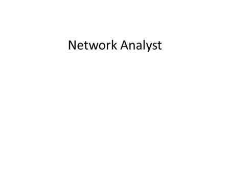 Network Analyst. Network A network is a system of linear features that has the appropriate attributes for the flow of objects. A network is typically.