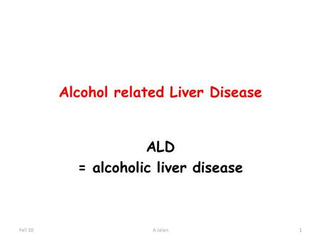 Alcohol related Liver Disease