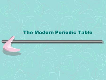 The Modern Periodic Table. The Current Periodic Table Mendeleev wasn’t too far off. Now the elements are put in rows by increasing ATOMIC NUMBER!! The.