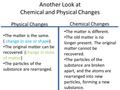 Chemical and Physical Changes