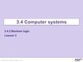 © 2016 AQA. Created by Teachit for AQA 3.4.2 Boolean logic Lesson 3.