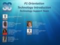 P1 Orientation Technology Introduction Technology Support Team Director of Information Technology (803) 777-3753 Britanna Wilson Instructional Technology.