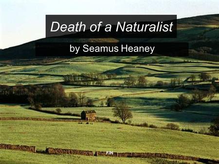 Death of a Naturalist by Seamus Heaney F/H.