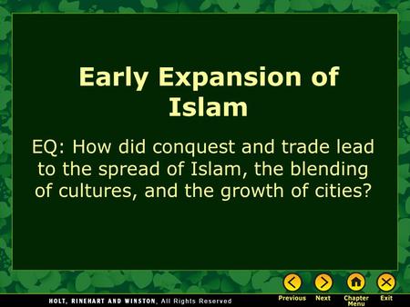 Early Expansion of Islam