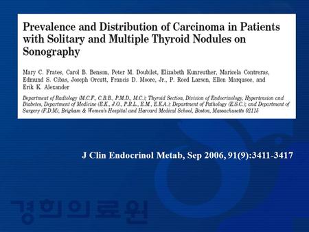 J Clin Endocrinol Metab, Sep 2006, 91(9):3411-3417.