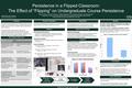 This study examines persistence in a “flipped” classroom, where students view online lectures outside of class and the instructor devotes class time to.