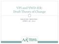 GRANTEE MEETING APRIL 26, 2011 VPI and YWD-HR: Draft Theory of Change.