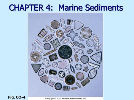 CHAPTER 4: Marine Sediments