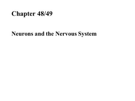 Chapter 48/49 Neurons and the Nervous System. Overview: Lines of Communication The cone snail kills prey with venom that disables neurons Neurons are.