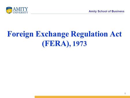 Foreign Exchange Regulation Act (FERA), 1973