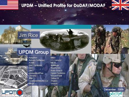 UPDM – Unified Profile for DoDAF/MODAF