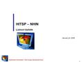 0 Healthcare Information Technology Standards Panel January 24, 2008 HITSP – NHIN Liaison Update.