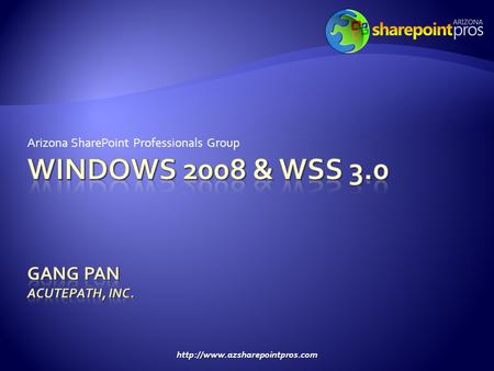 Arizona SharePoint Professionals Group.