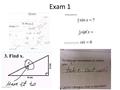 Exam 1. Exam 1 Formulas Ch4 Dynamics: Newton’s Laws Descriptions vs. Explanations what? vs. why? What is Dynamics? Connection with motion What is a force?